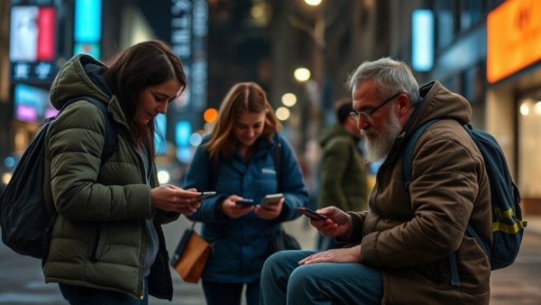 Long Beach Homeless Count Volunteer speaking with a homeless man.