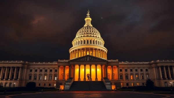 U.S. Capitol building at night related to Affordable ACA Marketplace Plans.