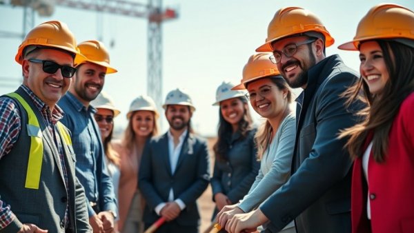 Long Beach City College Student Center groundbreaking ceremony with smiling participants