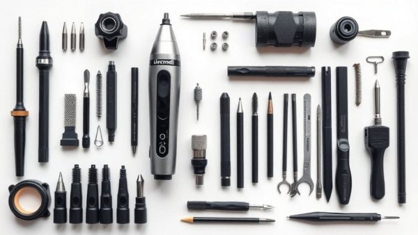 Rotary tool kit with Dremel and attachments, perfect for home improvement.