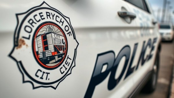 City of Long Beach police emblem on vehicle related to child abuse case.