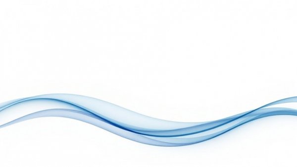 Abstract blue wave line pattern with soft blue color on white background.