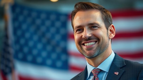 Confident individual with American flag symbolizing FDA vaccine safety policies.