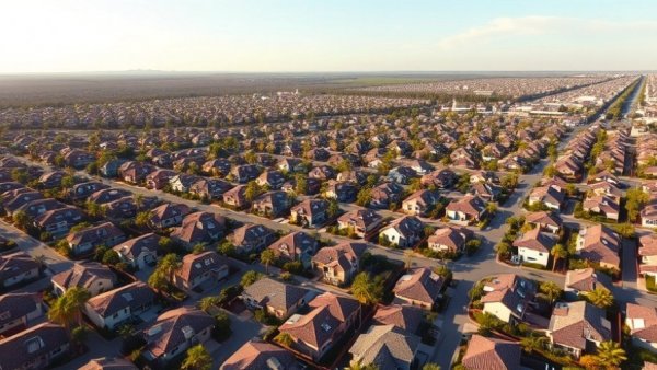 Suburban housing density illustrating Huntington Beach housing mandate challenges.