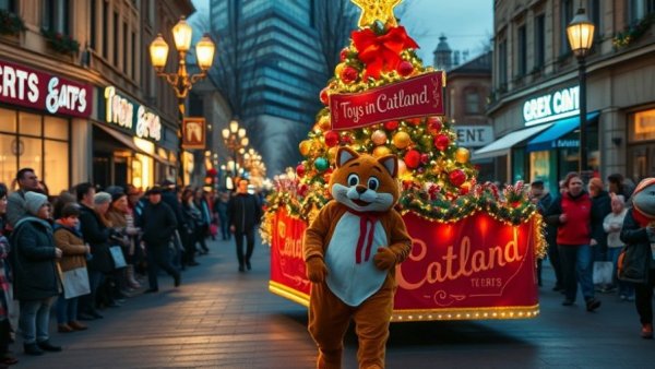Seal Beach Christmas Parade 2025 with festive costumed participants and float