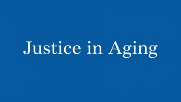 Justice in Aging banner addressing senior poverty law