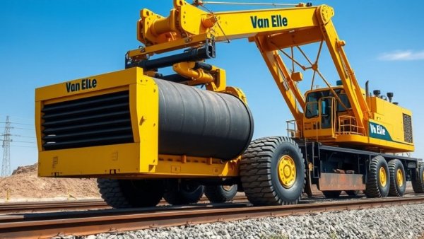 Van Elle machinery on railway site in action