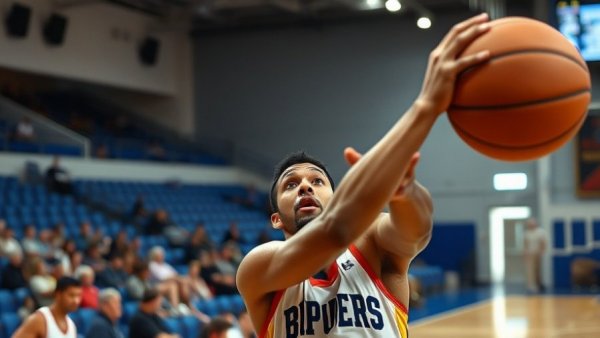 Orange County boys basketball player attempting a layup.