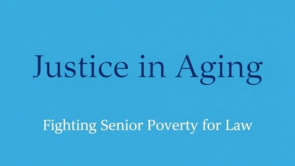 Justice in Aging advocacy banner for senior legal aid.