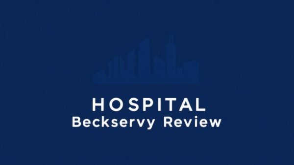 Becker's Hospital Review title on blue background.