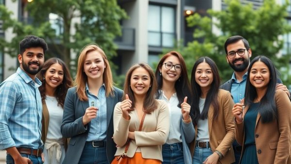 Diverse team celebrating success and employee benefits together.