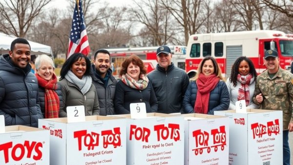 Community gathers for Toys for Tots drive in Huntington Beach.