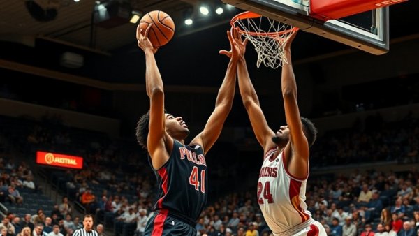 Orange County boys basketball league play with players vying for the ball.