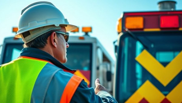 Midlands highways maintenance contract worker by vehicle.