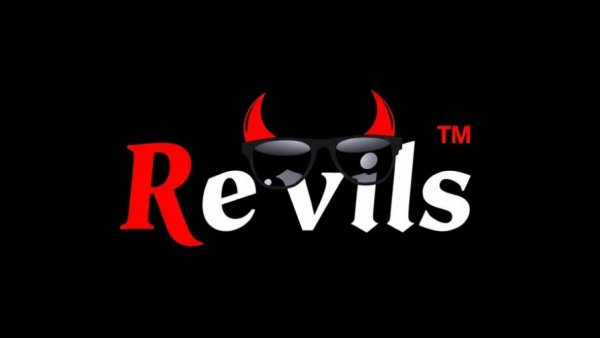 Evil HR Lady logo with devil theme, HR compliance concept.