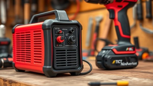 Mini inverter and tools for home energy efficiency on workbench.