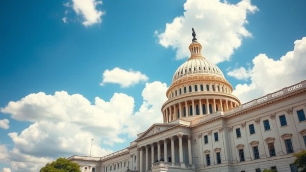 US Capitol building under blue sky, Medicare Advantage gaming context.