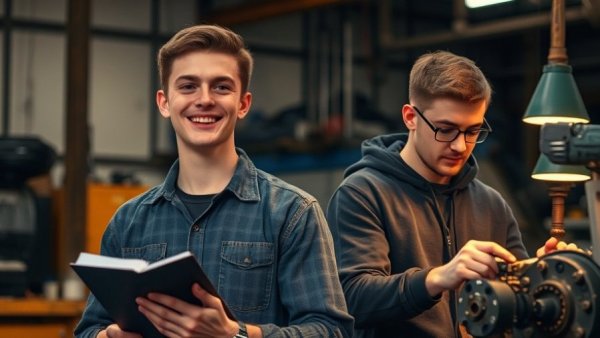 India internship crisis depicted through young workers in industrial settings.