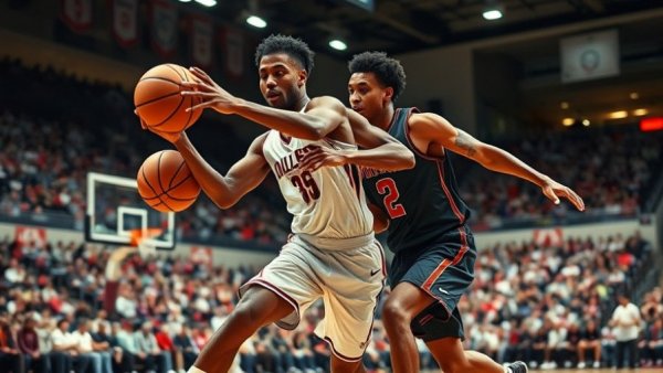 Intense basketball game showcasing La Habra Basketball Success.