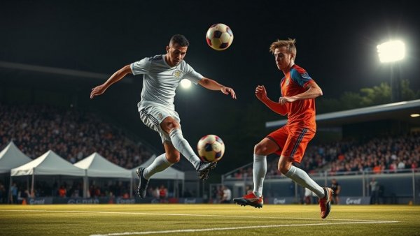 Intense soccer match with players in action in Orange County.