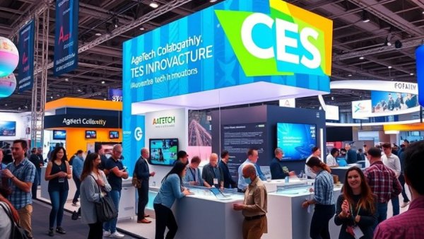 Senior-friendly tech innovations at CES 2026 vibrant showcase.
