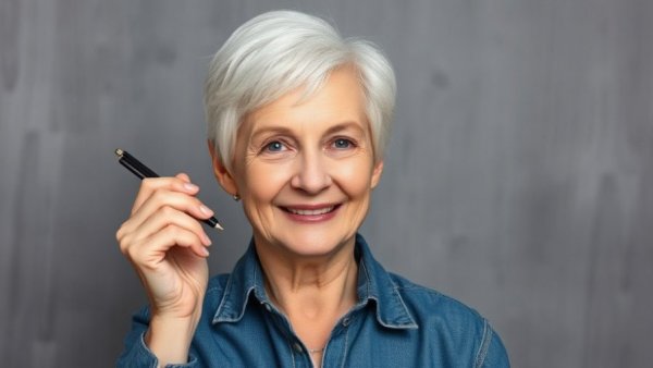 Riot Women series portrait of an older woman in denim.