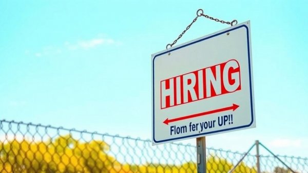 Now hiring sign on fence with blue sky, Veterans as a Talent Pool for India Inc.