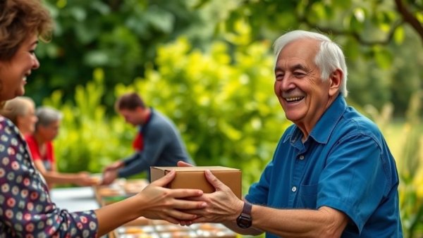 Embracing kindness in male communities through food sharing event.
