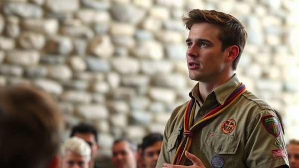 Eagle Scout Court of Honor ceremony speaker in uniform