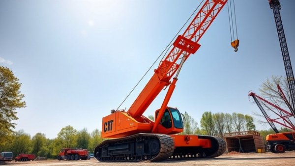 Telescopic crawler crane at construction site illustrating modular construction market challenges.