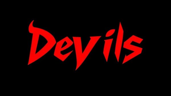 Bold graphic logo with devil horns, reducing digital clutter.