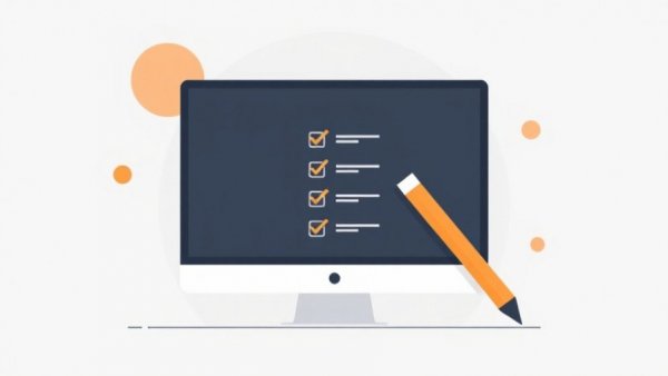 Checklist vector on screen with pencil; CDC's New Acting Director Updates