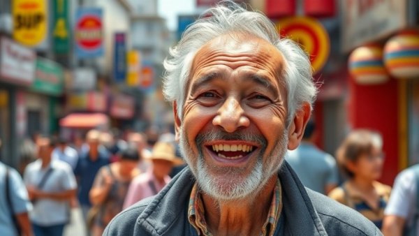 Elderly man's vitality in urban setting exemplifies future of aging policy.