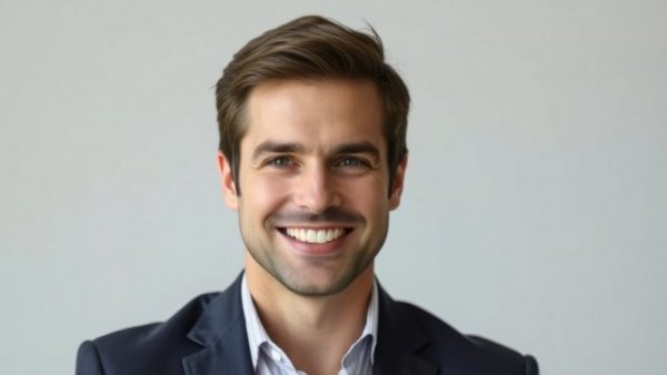 Portrait of a smiling male professional, relaxed and confident.