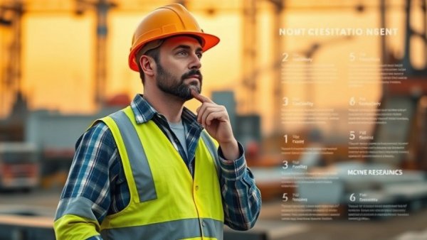 Mental health awareness in construction infographic with worker.