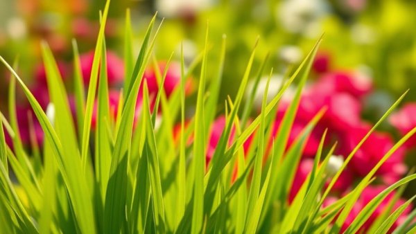 Lush green Bermudagrass close-up with blurred background