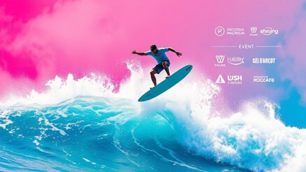 Rip Curl Nations Trophy poster with surfer in action.