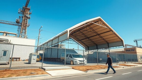 Long Beach Homeless Services Center Closure with fenced shelter.