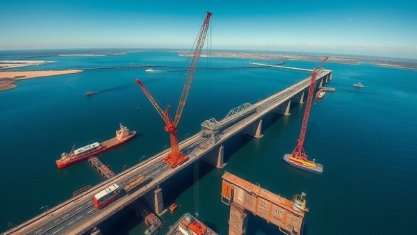 Baltimore Key Bridge rebuild construction site aerial view