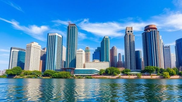 Texas infrastructure growth showcasing urban skyline by river.