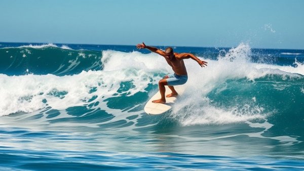 Surfer catching a wave at a Costa Rica all-inclusive surf school.