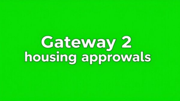 Gateway 2 housing approvals animation on green background