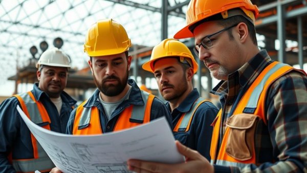 Construction managers reviewing plans for effective construction project management.