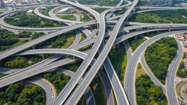 Aerial view of $1.47 billion Grand Parkway project in Texas.