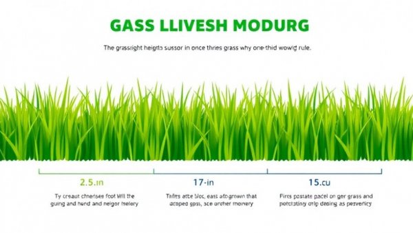 Des Moines summer lawn care tips: one-third mowing rule illustrated.