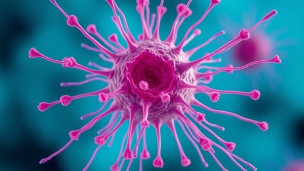 Decnupaz approved for rare blood cancer treatment, showing cancer cell.