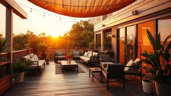 Timber or Composite Decking in inviting outdoor setting