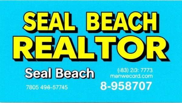 Business card for Lorette Murphree, Seal Beach Realtor, contact info visible.