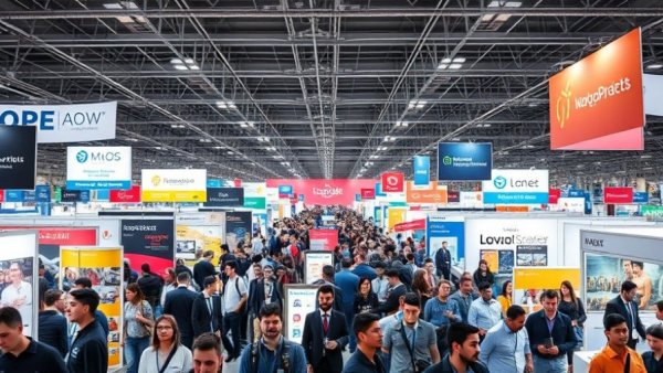 NAHB International Builders Show 2024 showcasing crowded trade show exhibits.