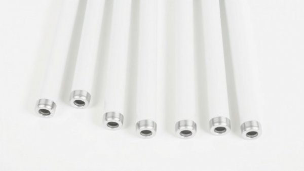 Close-up of two Glazia T5 LED Tubes with silver caps.